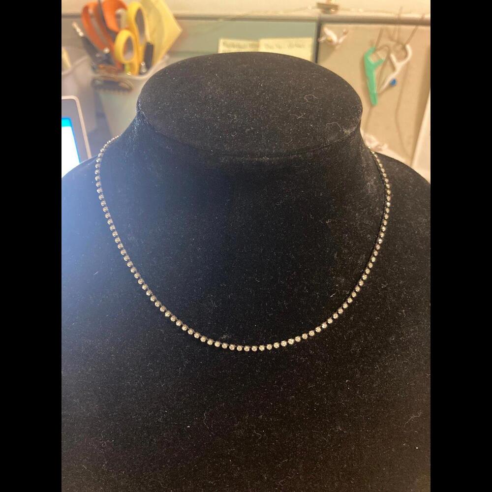 Delicate Charming Mini Rhinestone Chain Necklace